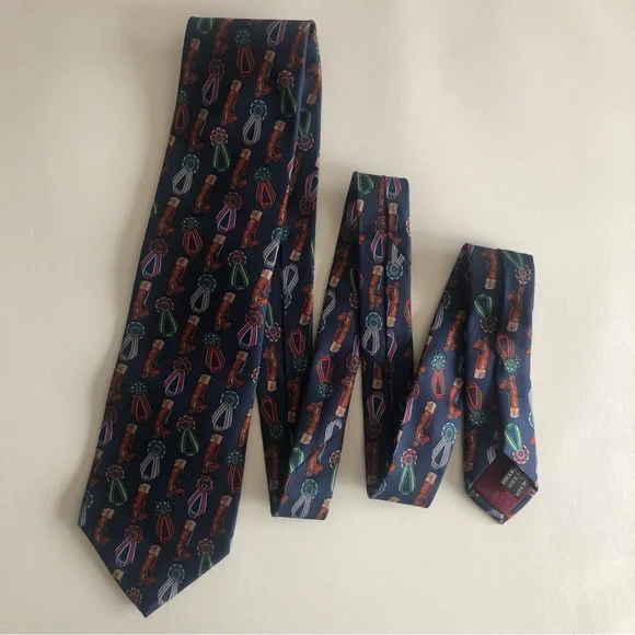 GUCCI Luxury Equestrian Vintage Silk Tie Rare - Picture 10 of 11